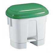 Poubelle SIRIUS PLASTIQUE 30L COUVERCLE VERT A PEDALE