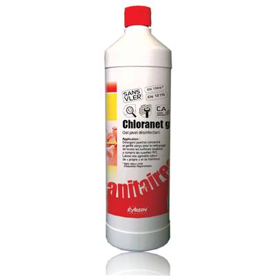 Détergent désinfectant sanitaire CHLORANET GEL 1L*** - PRENDRE 265032