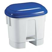 Poubelle SIRIUS PLASTIQUE 30L COUVERCLE BLEU A PEDALE