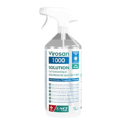 SOLUTION HYDROALCOOLIQUE VIROSAN 1L - Pulvérisateur