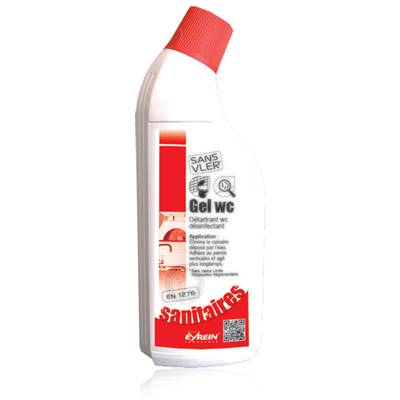 Détartrant sanitaire désinfectant GEL WC 750 ml