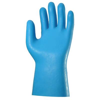 Gants latex BLEU SUR JERSEY COTON