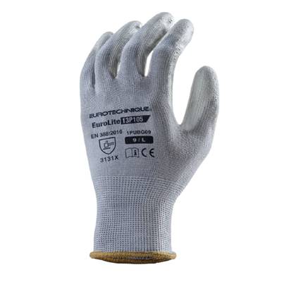 Gants polyester GRIS PAUME ENDUITE PU GRIS SUP