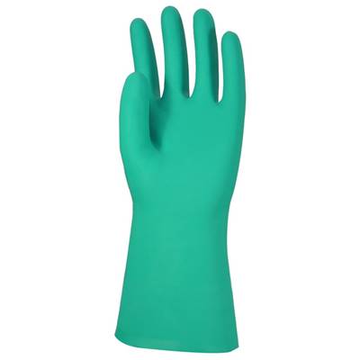 Gants nitrile VERT FLOQUE COTON