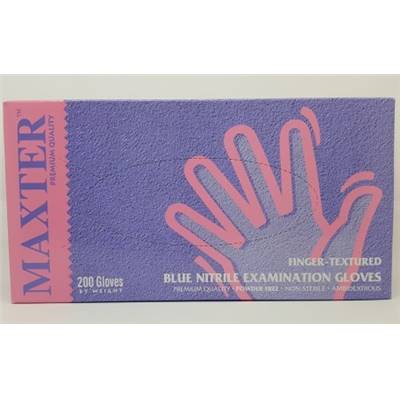 GANTS JETABLES NITRILE BLEU MAXTER x200