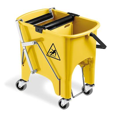 SEAU ROCKET JAUNE 2x8L ROULETTES