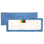 Frange poches languettes oeillets microfibre bleue 40 cm 