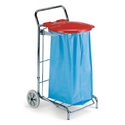 CHARIOT RAMASSAGE DECHETS PORTE SACS METAL