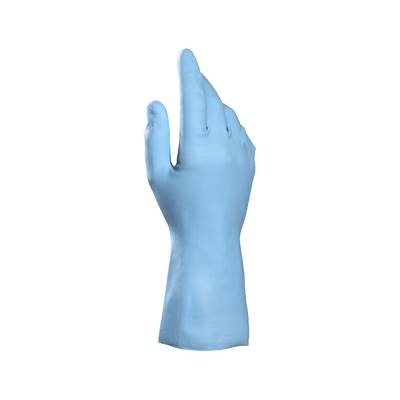 Gants ménage LATEX BLEU INTERIEUR COTON - VITALECO117